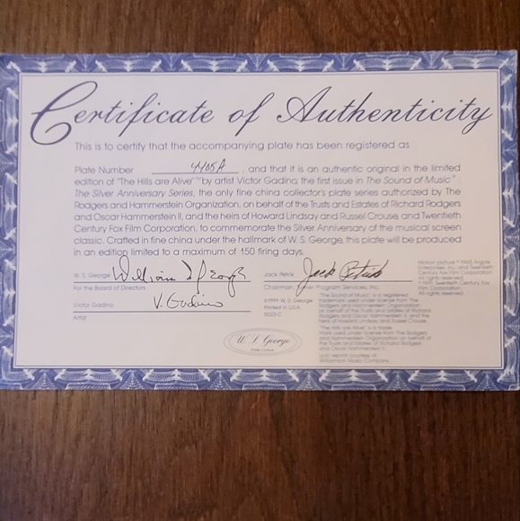 Vintage 1990's Hills Are Alive Sound of Music Plate - Picture 4 of 4